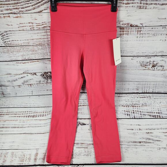 NWT Lululemon Align HR Crop 23" Leggings Pink Size 6 High Rise Buttery Soft - Picture 1 of 9